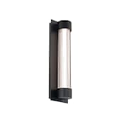 Modern Forms Chyzel 18" Tall LED Outdoor Wall Sconce with Clear, Ribbed Glass Shade - 3000K Black