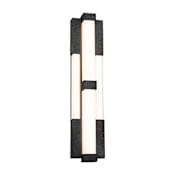 Modern Forms Conan 28" Tall LED Wall Sconce with Mitered Glass Shades Basalt Stone / Black