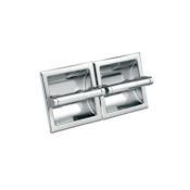 Moen Recessed Double Roll Toilet Paper Holder from the Donner Hotel Motel Collection Chrome