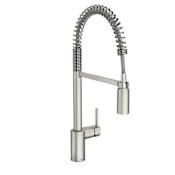 Moen Align 1.5 GPM Single Hole Pre-Rinse Pull Down Kitchen Faucet with Power Boost Spot Resist Stainless