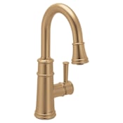 Moen Belfield 1.5 GPM Single Hole Pull Down Bar Faucet Bronzed Gold