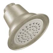 Moen Single Function Shower Head Only with 1/2 Inch Connection from the Moen Collection Brushed Nickel