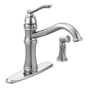 Moen Belfield1.5 GPM High-Arc Single Handle Kitchen Faucet with Side Spray - Power Clean Technology Chrome