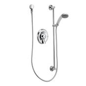 Moen Shower Faucet with 2.5 GPM Single Function Hand Shower and Posi-Temp Pressure Balancing Rough-in Valve from the Commercial Collection Chrome