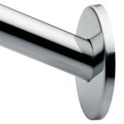 Moen 5ft. Length Curved Shower Rod with Non-Pivoting Flanges (Retail Packaging) Chrome
