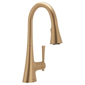 Moen Kurv 1.5 GPM Single Hole 3-in-1 Water Filtration Pull Down Kitchen Faucet Bronzed Gold