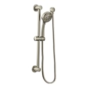 Moen Multi-Function Hand Shower Package with Hose and Slide Bar Included Brushed Nickel