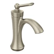 Moen Wynford Single Hole Bathroom Faucet with Metal Pop-Up Drain Assembly Brushed Nickel