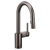 Moen Align 1.5 GPM Single Hole Pull Down Bar Faucet with Reflex and Duralast Technology Black Stainless