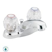 Moen Double Handle Centerset Bathroom Faucet with from the Chateau Collection (Valve Included) Chrome