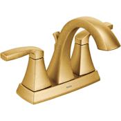 Moen Voss Double Handle Centerset Bathroom Faucet - Valve Included Brushed Gold