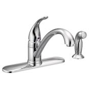 Moen Torrance Kitchen Faucet with Side Spray and Escutcheon Plate Chrome