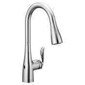 Moen Arbor Pull-Down High Arc Kitchen Faucet with MotionSense™, Power Clean™, and Reflex™ Technology - Includes Escutcheon Plate Chrome
