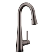 Moen Sleek 1.5 GPM Single Hole Pull Down Bar Faucet Black Stainless