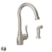 Moen Anabelle Kitchen Faucet with Side Spray Spot Resist Stainless
