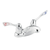 Moen Double Handle Centerset Bathroom Faucet from the M-BITION Collection (Valve Included) Chrome