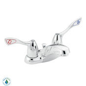 Moen Double Handle Centerset Bathroom Faucet from the M-BITION Collection (Valve Included) Chrome