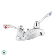 Moen Double Handle Centerset Bathroom Faucet from the M-BITION Collection (Valve Included) Chrome