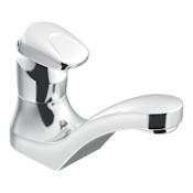 Moen Single Handle Single Hole Metering Bathroom Faucet from the M-PRESS Collection (Valve Included) Chrome