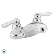 Moen Double Handle Centerset Bathroom Faucet from the M-BITION Collection (Valve Included) Chrome