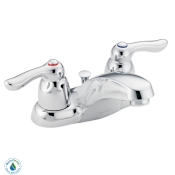 Moen Double Handle Centerset Bathroom Faucet from the M-BITION Collection (Valve Included) Chrome