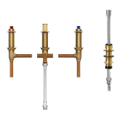 Moen 1/2 Inch Sweat (Copper-to-Copper) Roman Tub Rough-In Valve with Diverter and 10 Inch Minimum Centers and 69 Inch Shower Hose from the M-PACT Collection N/A