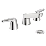 Moen M-Bition Widespread Bathroom Faucet with Metal Pop-Up Drain Assembly Chrome
