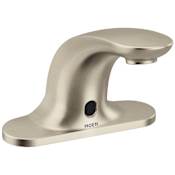 Moen M-POWER 0.5 GPM Centerset Bathroom Faucet Brushed Nickel