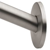 Moen 58" Length Curved Shower Rod with Non-Pivoting Flanges Brushed Nickel