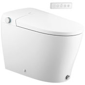 Moen 5-Series 1 GPF One Piece Elongated Chair Height Toilet with Auto/Remote Flush - Bidet Seat Included White