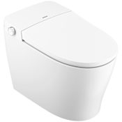 Moen 2-Series 1 GPF One Piece Elongated Chair Height Toilet with Auto/Remote Flush - Bidet Seat Included White
