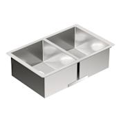 Moen 31-1/2" Double Basin Undermount Stainless Steel Kitchen Sink with SoundSHIELD from the 1800 Series Collection Stainless