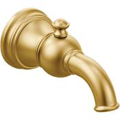 Moen Weymouth 6 3/4" Wall Mounted Tub Spout with 1/2" Slip Fit Connection (With Diverter) Brushed Gold