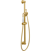 Moen Weymouth 1.75 GPM Single Function Hand Shower Package with Eco Performance - Includes Slide Bar and Hose Brushed Gold