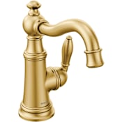 Moen Weymouth Single Handle Single Hole Bathroom Faucet (Valve Included) Brushed Gold