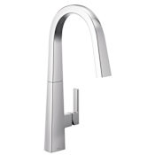Moen Nio 1.5 GPM Deck Mounted Pull Down Kitchen Faucet with Power Clean, Duralock, Duralast, and Reflex Technology Chrome