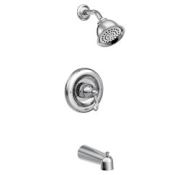 Moen Traditional Tub and Shower Trim Package with Single Function Shower Head - Less Valve Chrome
