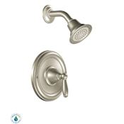 Moen Single Handle Posi-Temp Pressure Balanced Shower Trim with Shower Head from the Brantford Collection (Less Valve) Brushed Nickel