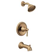 Moen Dartmoor Tub and Shower Trim Package with 1.75 GPM Single Function Shower Head Bronzed Gold