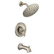 Moen Brantford Tub and Shower Trim Package with Single Function Shower Head - Less Valve Brushed Nickel