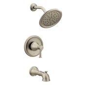 Moen Belfield Tub and Shower Trim Package with Single Function2.5 GPM Shower Head and Posi-Temp Pressure-Balancing Valve Technology Brushed Nickel