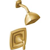 Moen Voss Single Handle Posi-Temp Pressure Balanced Shower Trim with Shower Head - Less Valve Brushed Gold