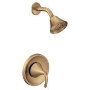 Moen Glyde Shower Only Trim Package with 2.5 GPM Single Function Shower Head Bronzed Gold
