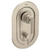 Moen Gibson Three Function Pressure Balanced Valve Trim Only with Dual Lever Handles and Integrated Diverter - Less Rough In Brushed Nickel