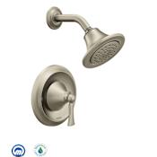 Moen Wynford Single Handle Posi-Temp Pressure Balanced Shower Trim with 1.75 GPM Shower Head (Less Valve) Brushed Nickel