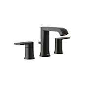 Moen Genta LX 1.2 GPM Widespread Bathroom Faucet with Pop-Up Drain Trim - Less Valve Matte Black