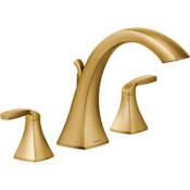 Moen Voss Deck Mounted Roman Tub Filler Trim - Less Valve Brushed Gold