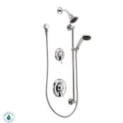 Moen Shower System Trim Package with 1.5 GPM Single Function Shower Head Less Rough-In Valve from the Commercial Collection Chrome