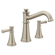 Moen Belfield Deck Mounted Roman Tub Filler Trim with Metal Lever Handles Brushed Nickel