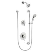 Moen M-Dura 1.75 GPM Shower System - Includes Valve Trim, Shower Arm, Showerhead, Slide Bar, Handshower, Hose, and Elbow Supply Chrome